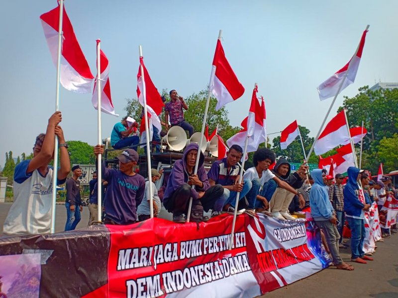 Aksi mahasiswa Papua tolak separatisme di silang Monas