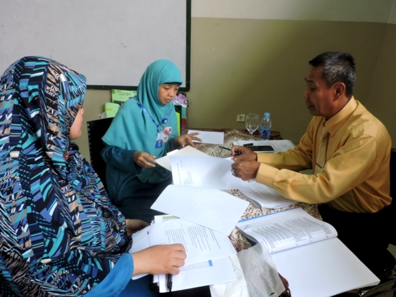 Aktivitas Akreditasi SMP Azhari Islamic School Lebak Bulus       foto Muhamad Hadi Kusumah