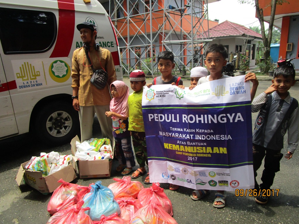 Dewan Dakwah Bantu Pengungsi Rohingya di Medan