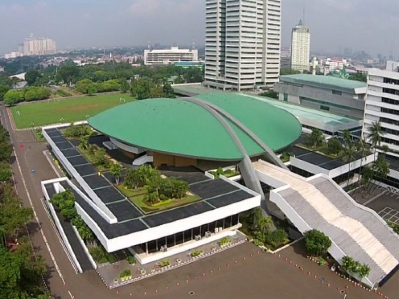 Kawasan gedung DPR, MPR, DPD di Sanayan Jakarta