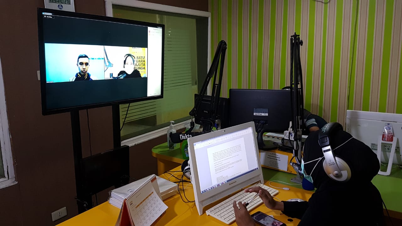 Ketua Panitia Ramadhan Human Initiative Abdul Mughni dalam talkshow daring di Dakta