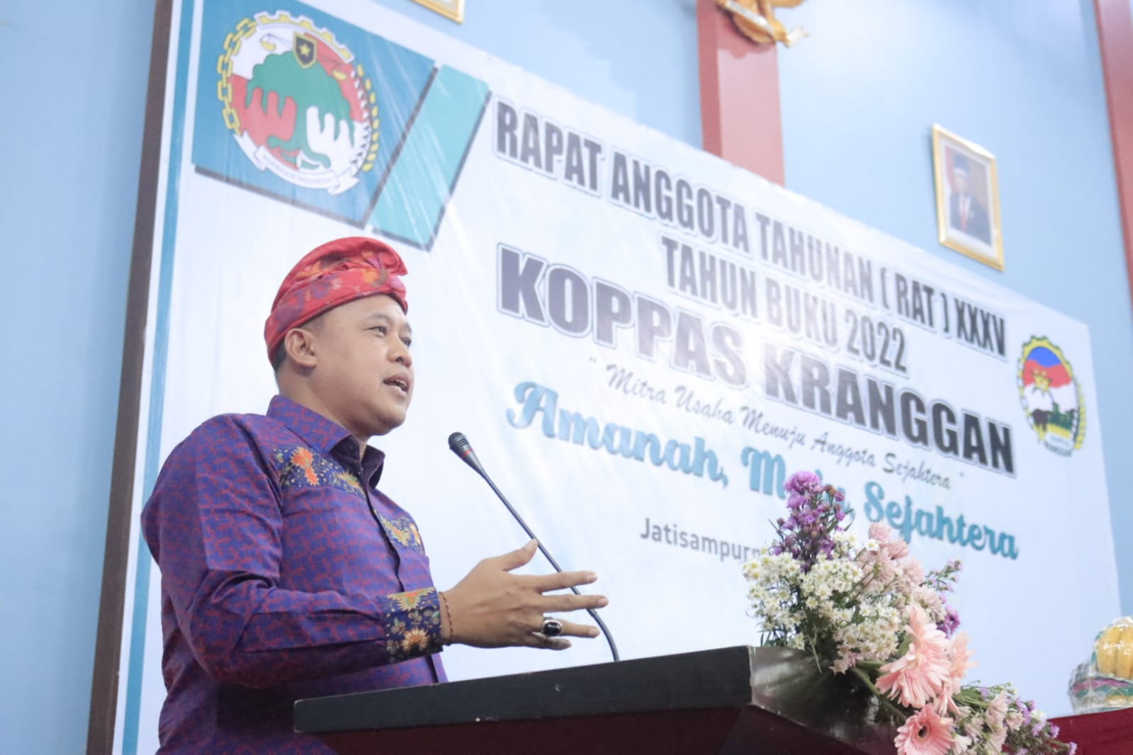 Plt Wali Kota Bekasi Tri Adhianto Saat Sambutan RAT KSP Koppas Kranggan ke XXXV