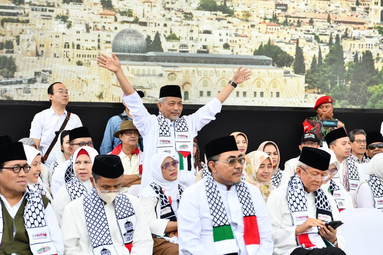 Presiden PKS dalam Aksi Bela Palestine