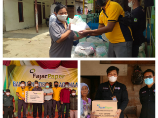 FajarPaper Salurkan 1500 Zakat bagi Warga Desa Kalijaya dan Berikan 400 Sembako Untuk Bakti Sosial