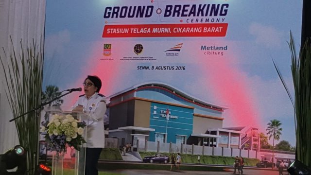 Acara Groundbreaking stasiun Telaga Murni