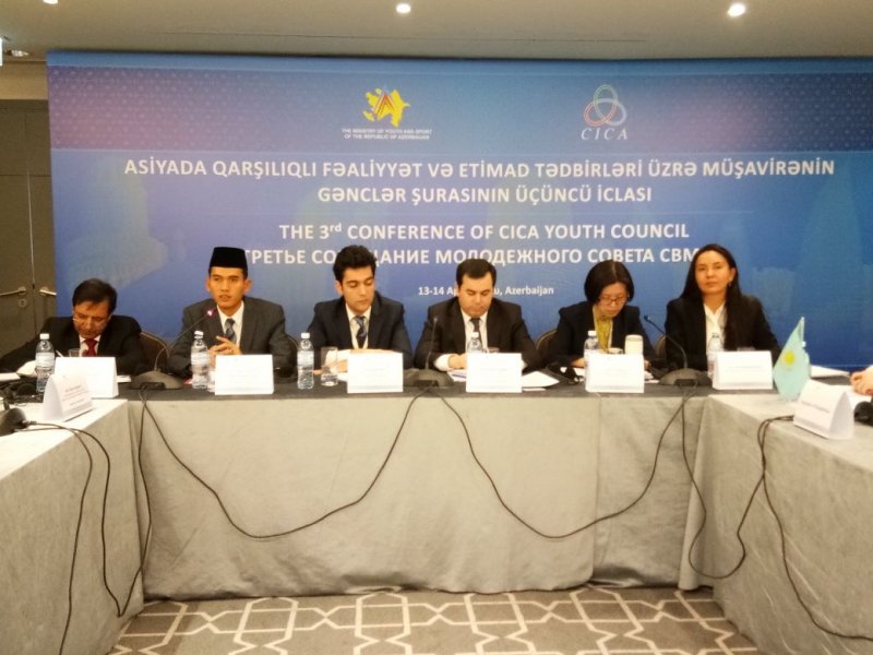 Acara Konferensi Kepemudaan Internasional III yang diselenggarakan CICA di Baku Azerbaijan