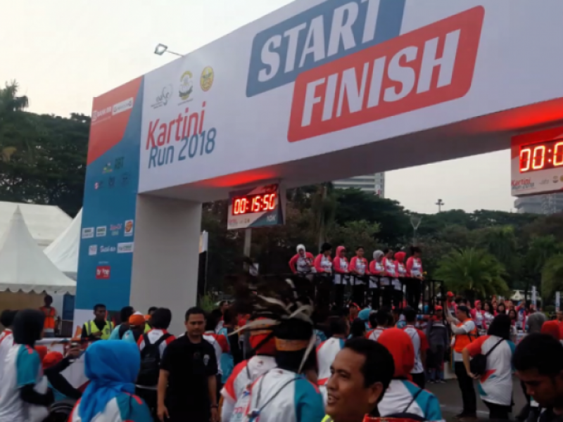 Acara Lomba Lari Kartini Run 2018 di Lapangan Silang Monas, Jakarta (Foto antaranews)