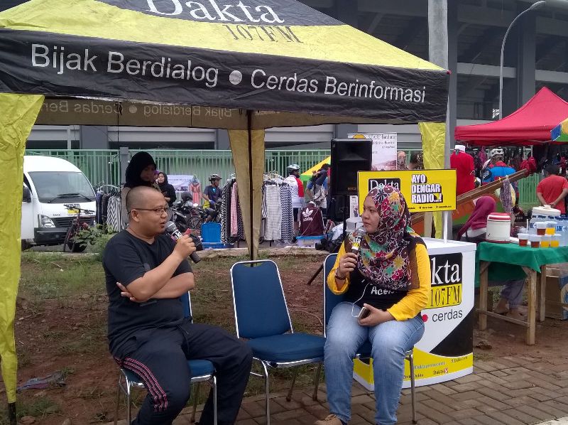 Adi Samsuito Siregar Saat berbincang dengan Radio Dakta di Area CFD