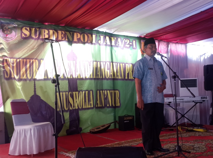 Ahmad Syaikhu, Saat Menghadiri Peresmian Mushola An'nur di Kantor Subdenpom Jaya/2-1