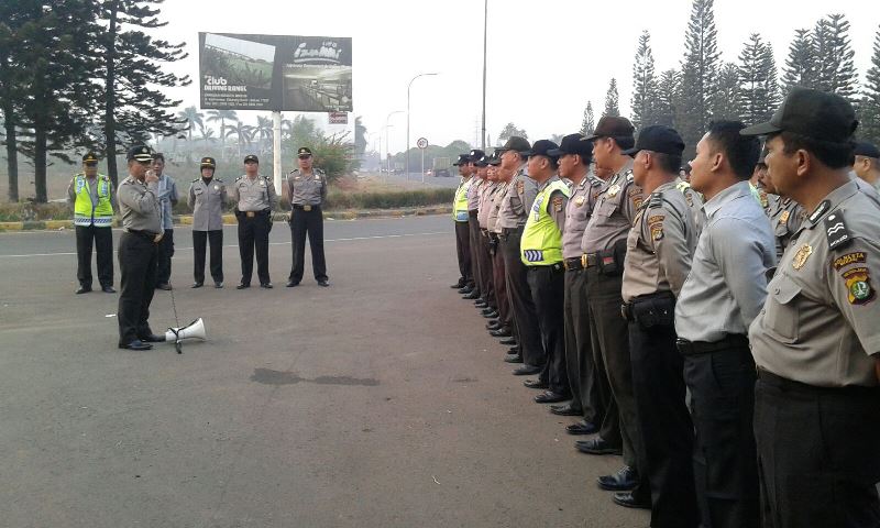 Apel Pagi Polresta Bekasi Demi Sambut Demonstrasi Buruh