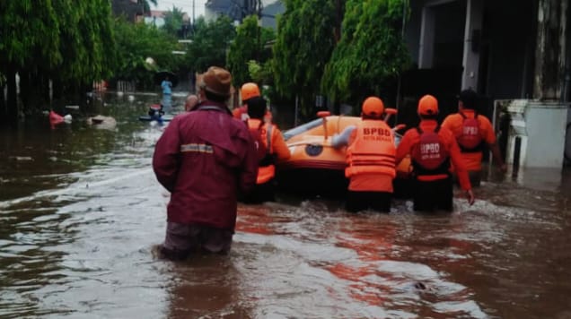 Banjir Diwilayah Pondok Gede.foto BPBD