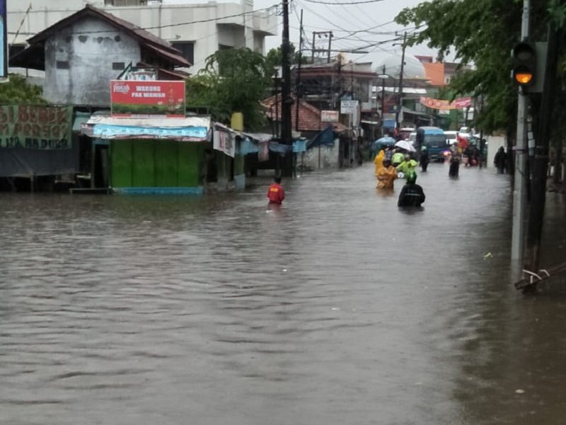 Banjir di Kelurahan Jatimulya Tambun Selatan Kabupaten Bekasi