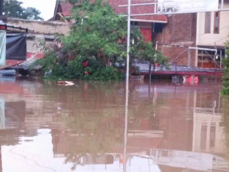 Banjir di wilayah Kabupaten Bandung pada Selasa 31 Maret 2020