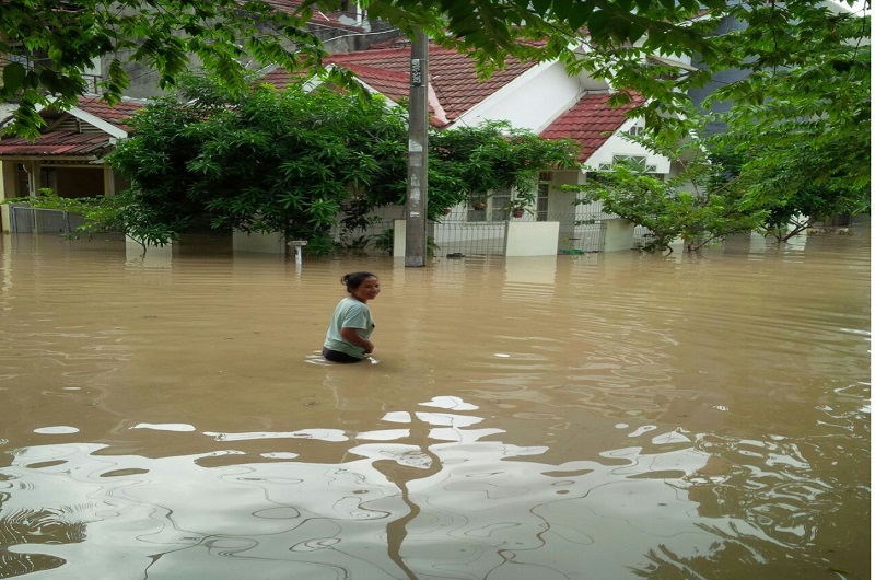 Banjir di Pondok Mitra Lestari Bekasi Selatan