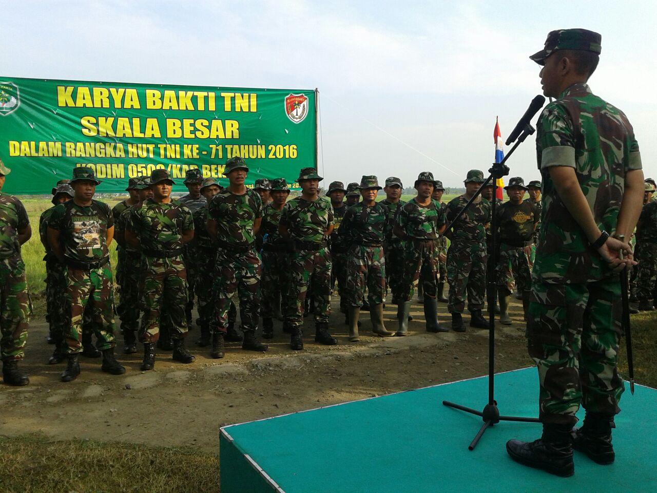 Bhakti Karya Skala Besar TNI di Desa Wanajaya