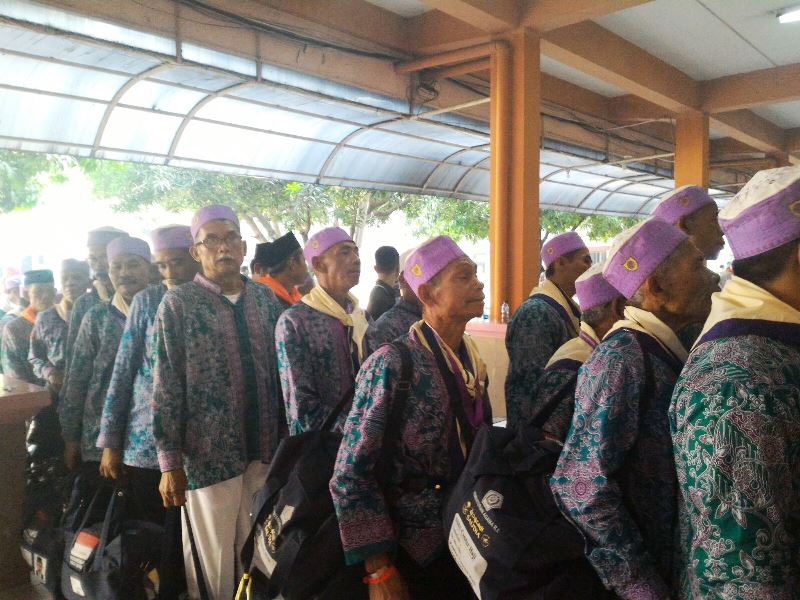 Calon Jemaah haji kloter pertama dari Tasikmalaya Foto JAE