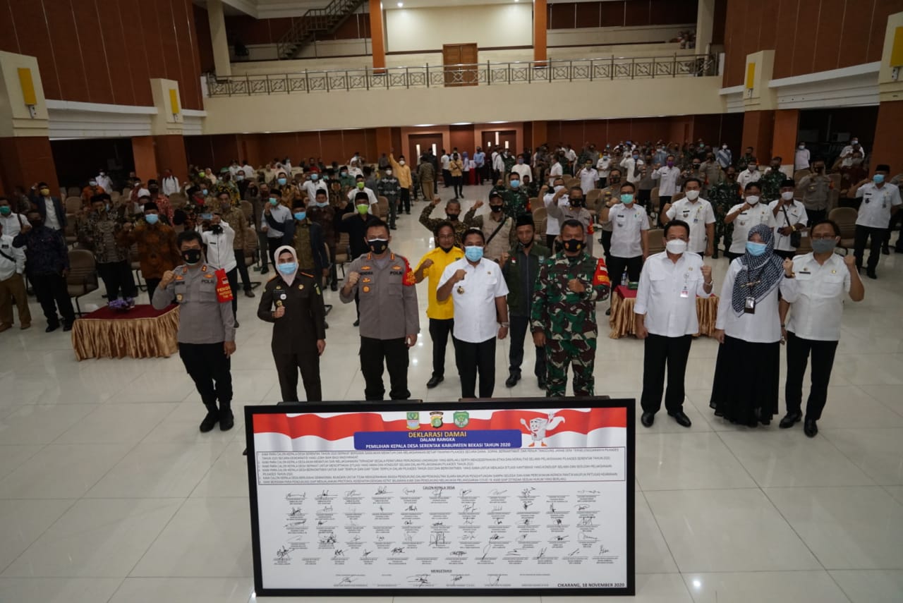 Deklarasi Damai dalam Pilkades Kab.Bekasi 2020