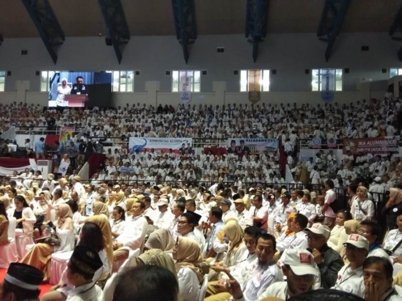 Deklarasi APTSI Dukung Prabowo Sandi di Padepokan Pencak Silat TMII Jakarta (26/1). Foto : Boy Adity