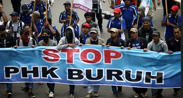 Demo PHK buruh dan karywan