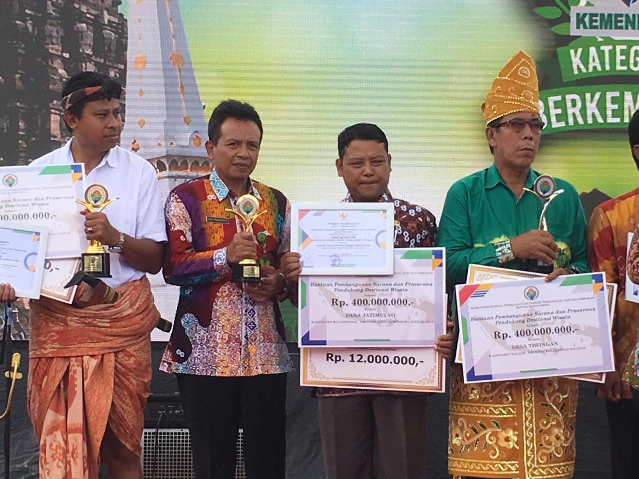 Desa Berdaya Jatimulyo meraih juara 3 Lomba Desa Wisata Nusantara 2019