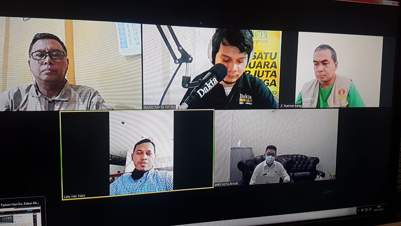 Dialog Publik Dakta melalui Webinar dengan tema Kesiapan Bekasi Hadapi Banjir