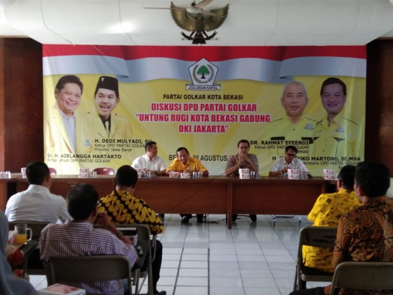 Diskusi DPD Golkar Kota Bekasi tentang Untung Rugi Kota Bekasi Gabung ke DKI Jakarta