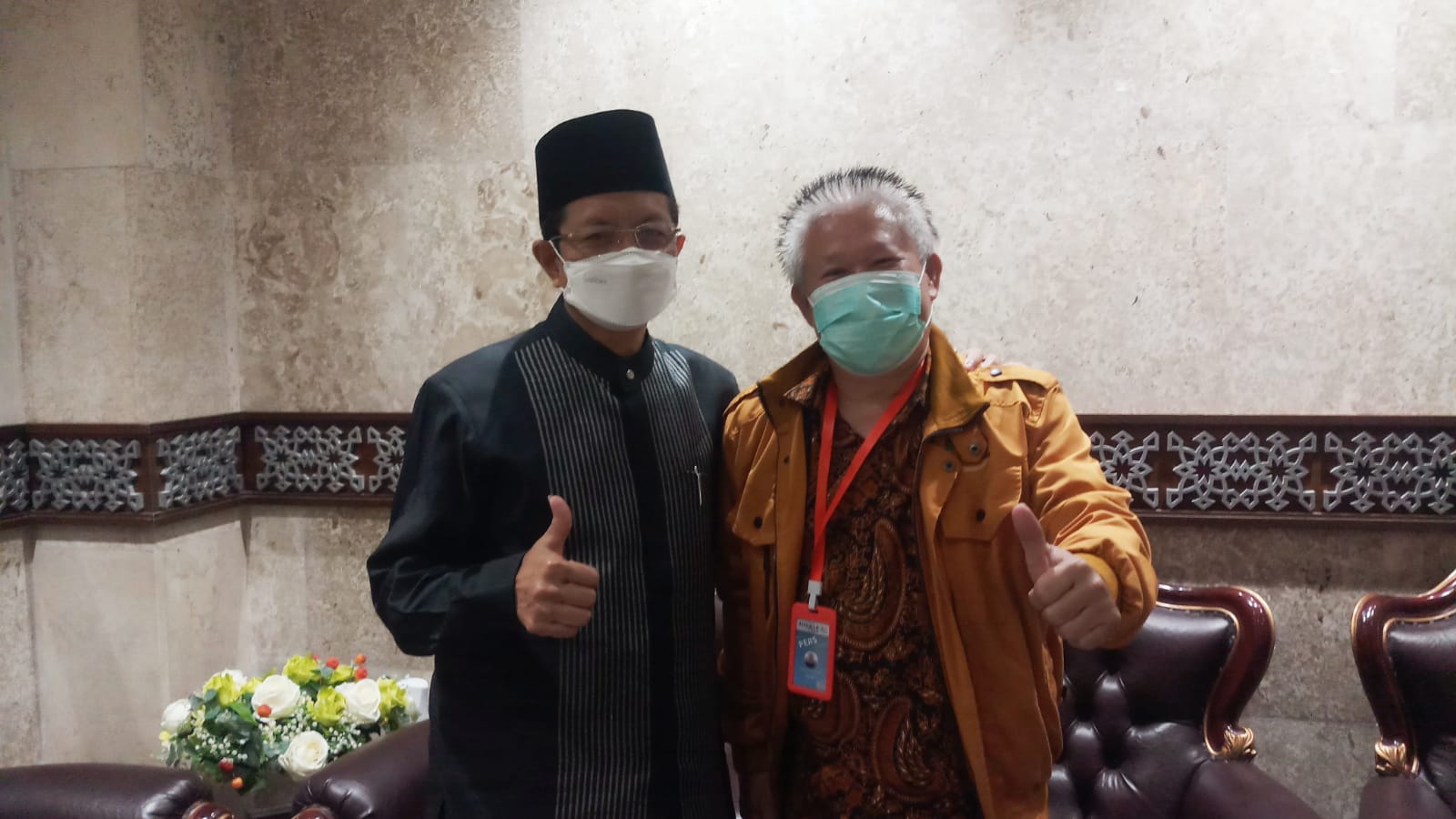 Djajang Buntoro bersama Kiai Nasaruddin Umar