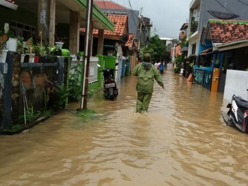 Ilustrasi banjir Karawang