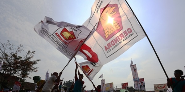 Ilustrasi bendera Partai Gerindra