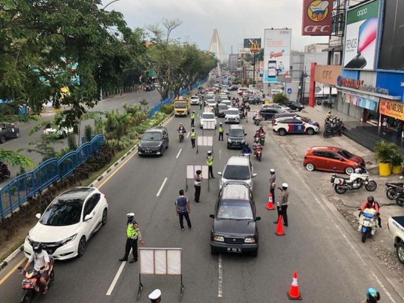 Ilustrasi check point PSBB