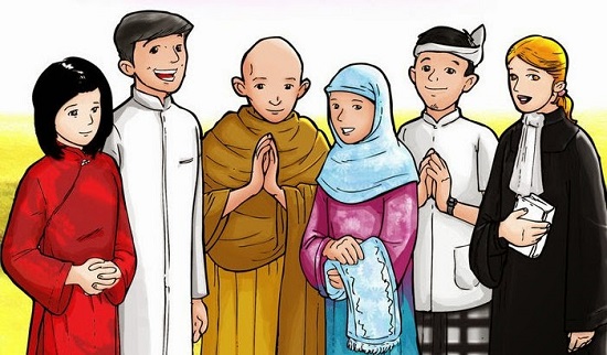 Ilustrasi keberagaman umat beragama