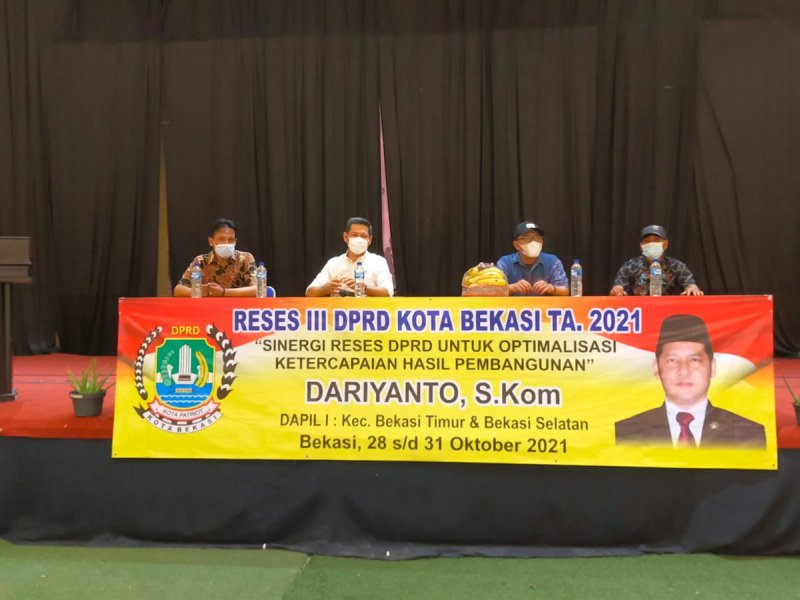 Kegiatan Reses III Anggota DPRD Kota Bekasi, Dariyanto, S.Kom