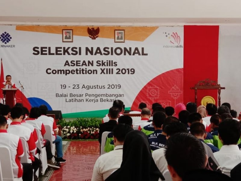 Kementerian Ketenagakerjaan resmi menggelar Seleknas Calon Kompetitor ASEAN Skills Competition 2019