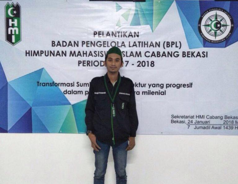 Ketua Umum BPL HMI Cabang Bekasi Hengki Primansah