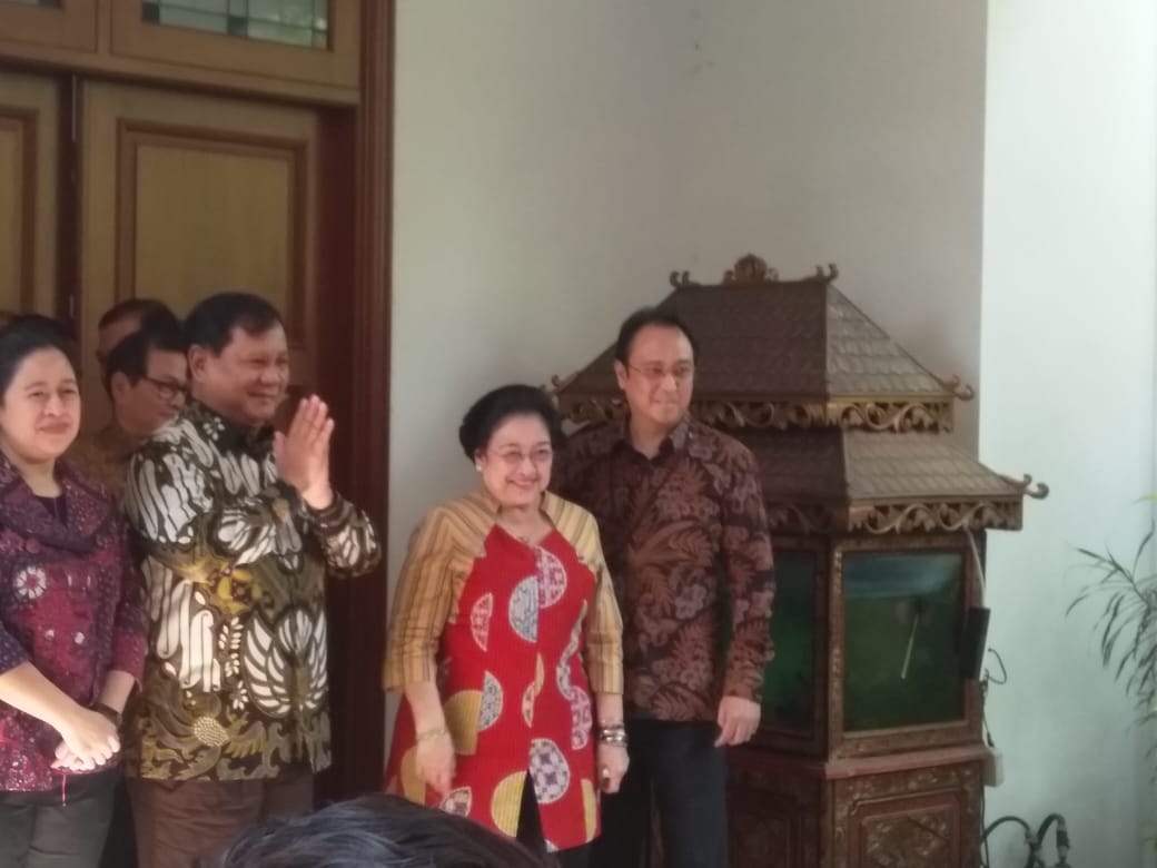 Ketua Umum Partai Gerindra Prabowo Subianto silaturahmi ke kediaman Megawati 1