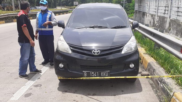 Lokasi penemuan mayat dalam mobil di pintu keluar Tol JLJ Jatiasih Bekasi.dok.Istimewa