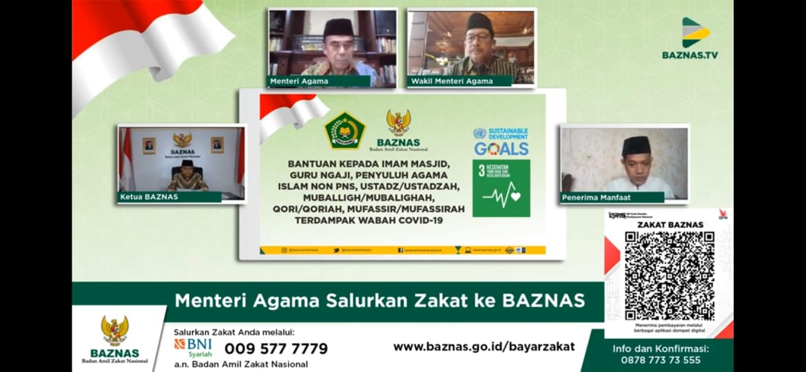 Menteri Agama Tunaikan Zakat ke BAZNAS