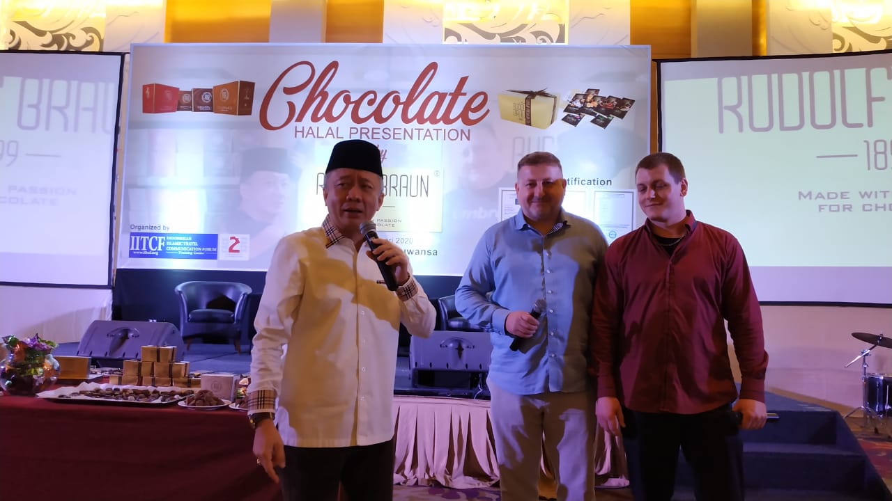 Mr.Pavel Presentasi Coklat Halal Belgia bersama IITCF di Jakarta