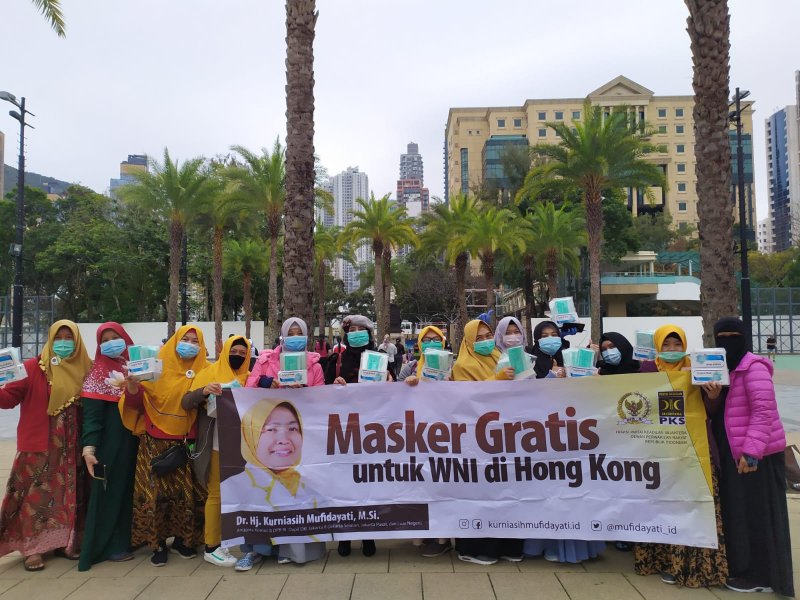 Mufida mengirimkan 10 ribu masker untuk para Pekerja Migran di Hong Kong, Taiwan, dan Malaysia