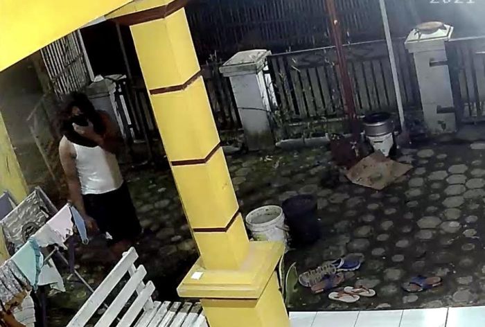 Pelaku pencurian celana dalam di Kecamatan Sukakarya Kabupaten Bekasi.Foto Istimewa