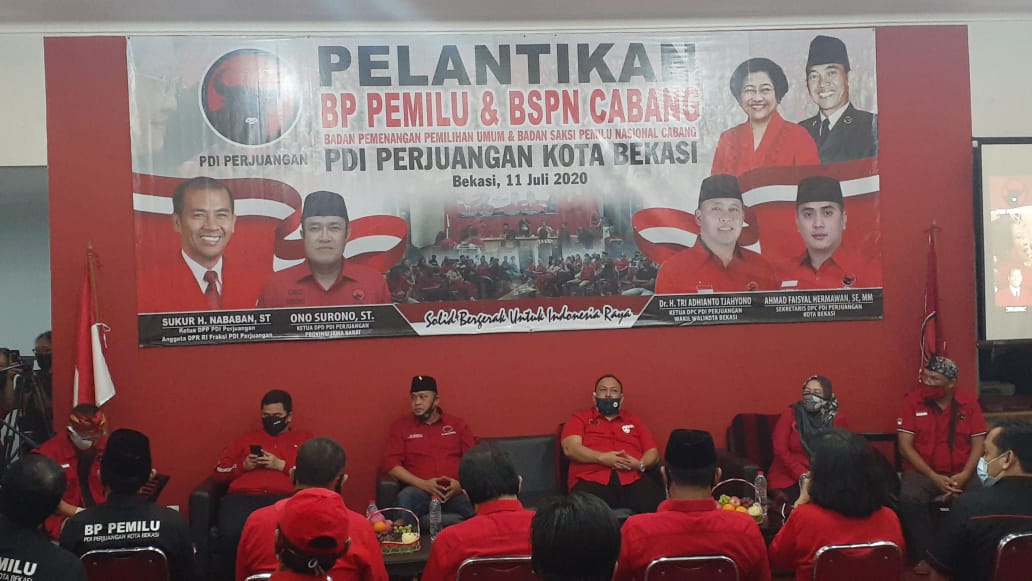 Pelantikan BP Pemilu dan BSPN PDI Perjuangan Kota Bekasi