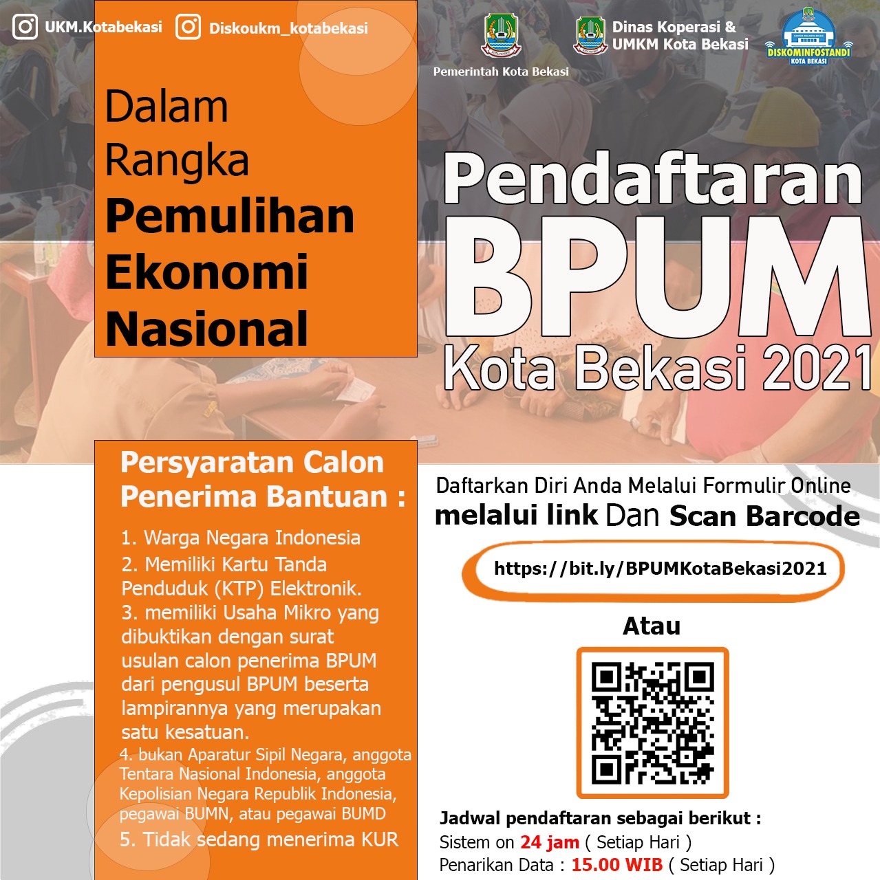 Pendaftaran BPUM Kota Bekasi 2021