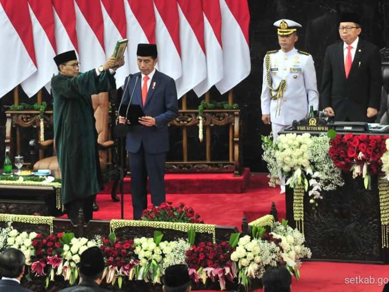 Pengambilan sumpah Presiden Joko Widodo