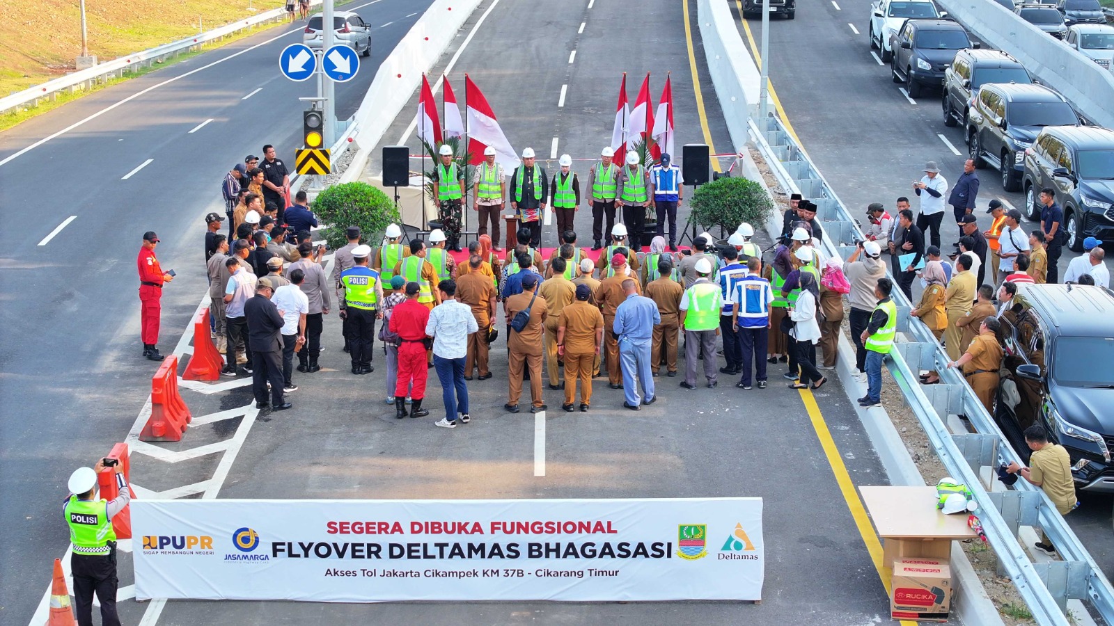 Peresmian Fungsional Flyover Bhagasasi Kota Deltamas