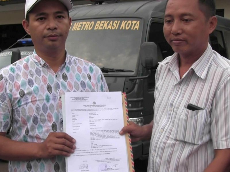 Pihak Eko Budi Yanto melaporkan Ketua Organda Kota Bekasi, Amat Junaini atas dugaan penipuan