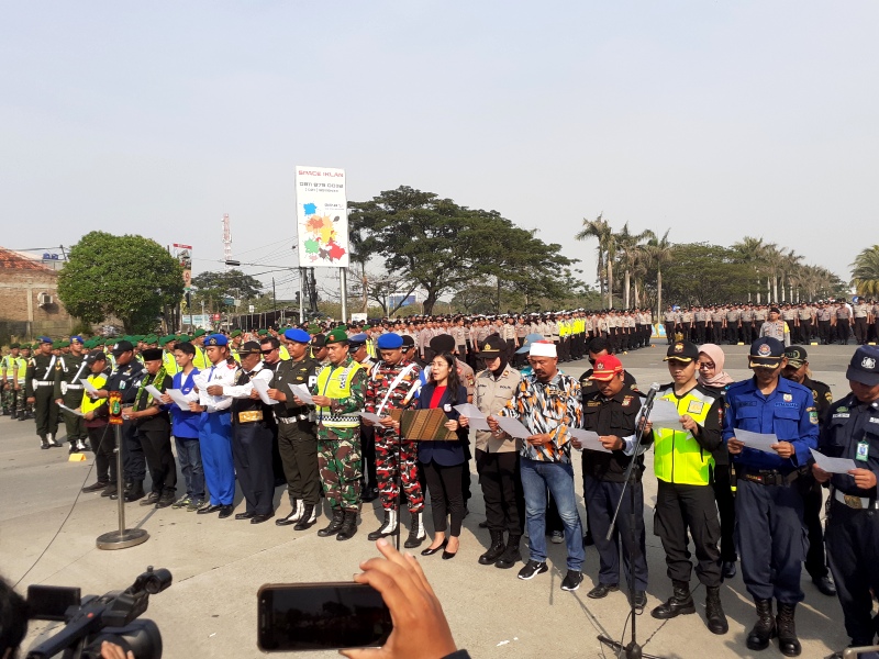 Polres Metro Bekasi Gelar Apel Pengamanan Pelantikan Presiden