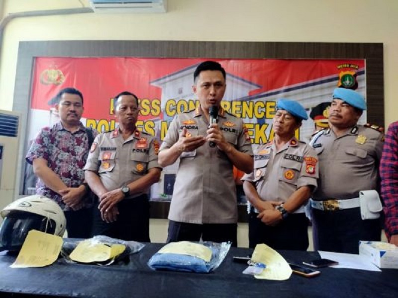 Polres Metro Bekasi Tangkap Pelaku Tinda Asusila di Tempat Umum