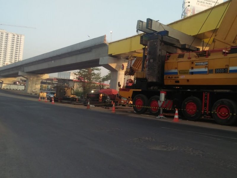 Proyek pembangunan Flyover Rawapanjang Kota Bekasi