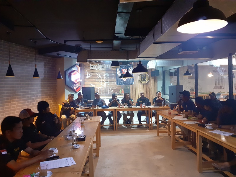 Rapat persiapan kompetisi sepak bola yang digelar 234 SC Kabupaten bekasi