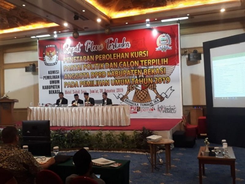 Rapat pleno penetapan DPRD Kabupaten Bekasi terpilih periode 2019-2024